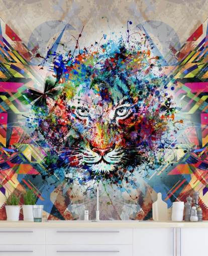 papel tapiz de graffiti tigre