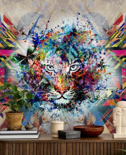 papier peint graffiti tigre papier peint graffiti tigre