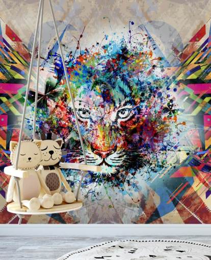 carta da parati graffiti tigre