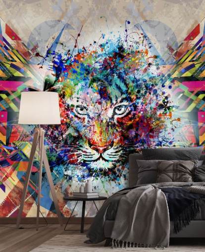 papier peint graffiti tigre papier peint graffiti tigre