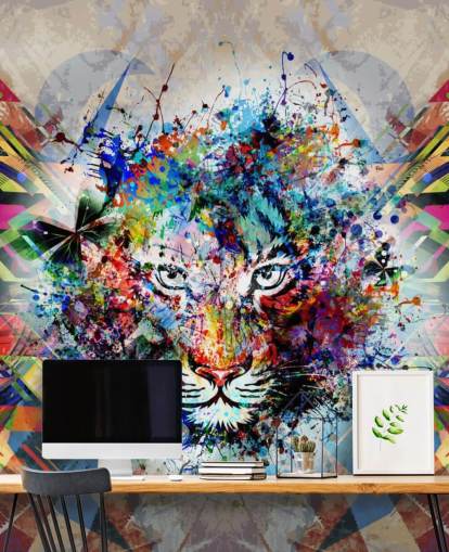 tiger graffiti tapet