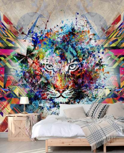 papel tapiz de graffiti tigre