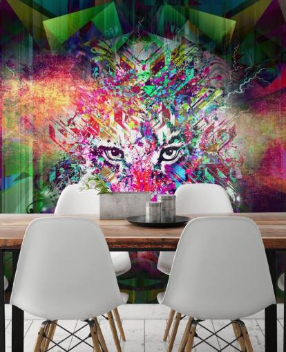 colourful tiger graffiti wallpaper