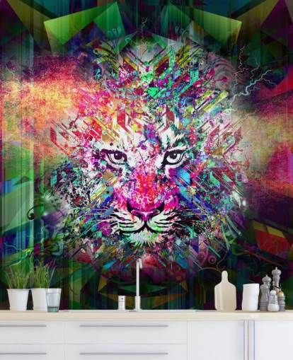 colourful tiger graffiti wallpaper colourful tiger graffiti wallpaper