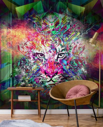papel pintado de graffiti tigre colorido papel pintado de graffiti tigre colorido