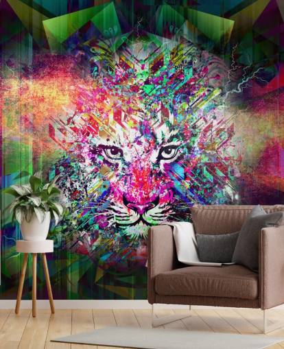 colourful tiger graffiti wallpaper colourful tiger graffiti wallpaper