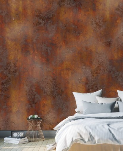brent oransje rust metall tapet