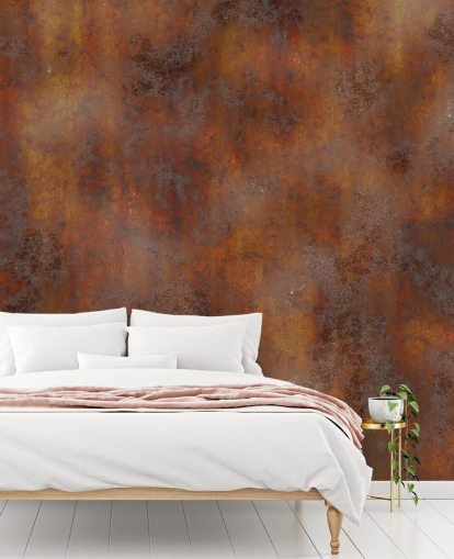 burnt orange rust metal wallpaper