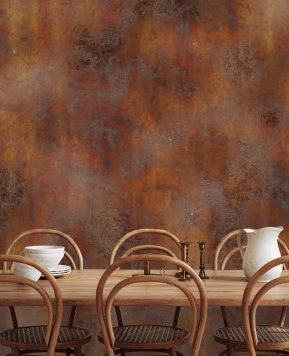 verbrannte orange Rost Metalltapete verbrannte orange Rost Metalltapete