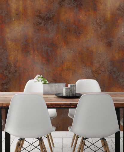 burnt orange rust metal wallpaper