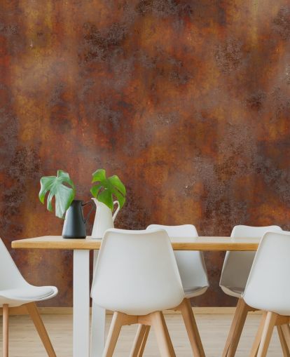 burnt orange rust metal wallpaper