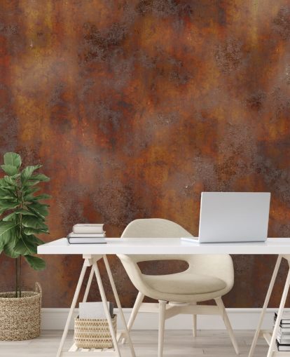 burnt orange rust metal wallpaper