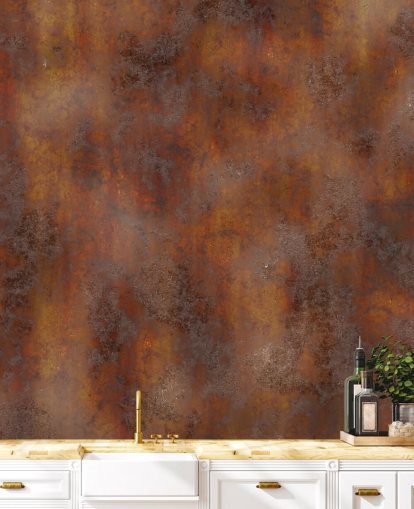 burnt orange rust metal wallpaper