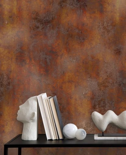 burnt orange rust metal wallpaper