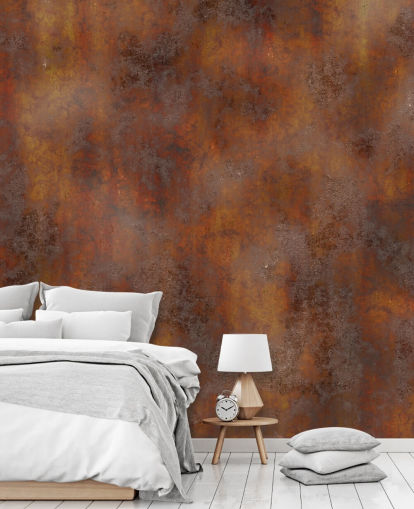 brændt orange rust metal tapet