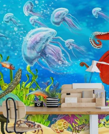 papel de parede de polvo e peixe