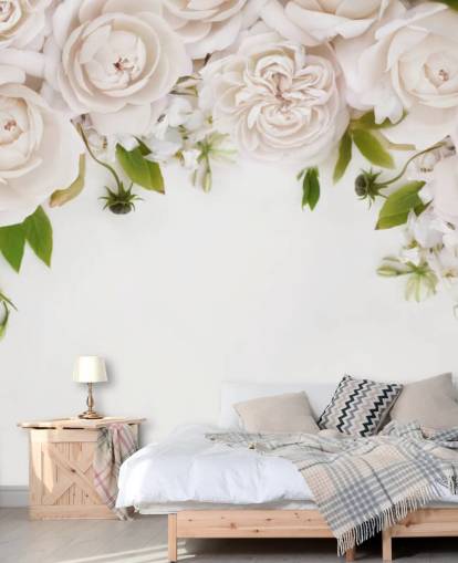 papier peint suspendu roses blanches papier peint suspendu roses blanches