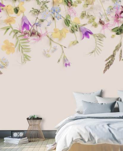 lilla og gul floral tapet lilla og gul floral tapet