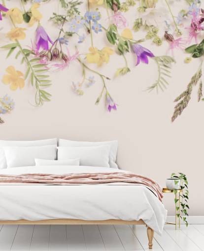 lilla og gul blomster tapet lilla og gul blomster tapet