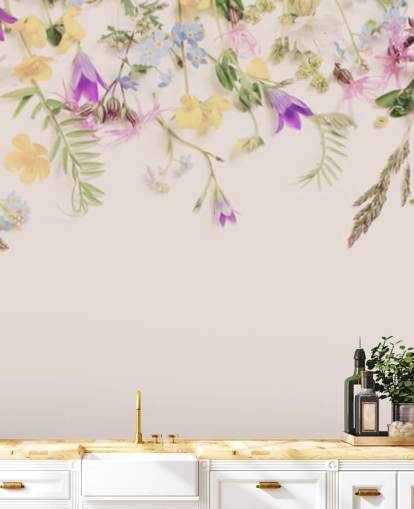 papel de parede floral roxo e amarelo papel de parede floral roxo e amarelo