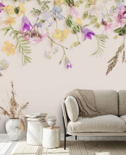 lilla og gul blomster tapet lilla og gul blomster tapet