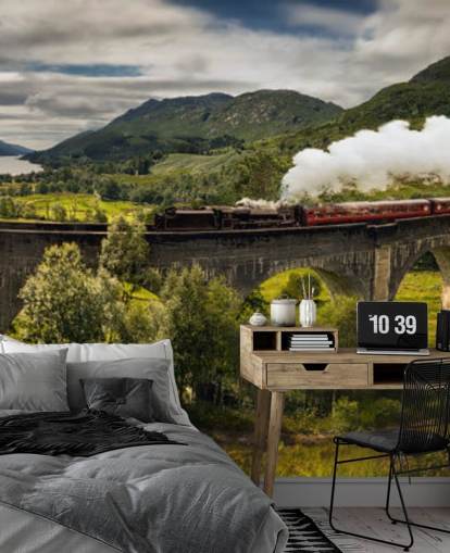 fondo de pantalla de tren de vapor en viaducto fondo de pantalla de tren de vapor en viaducto