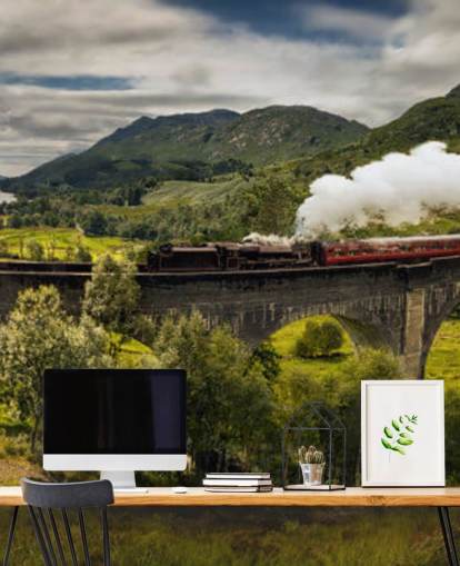 papier peint train à vapeur sur viaduc papier peint train à vapeur sur viaduc