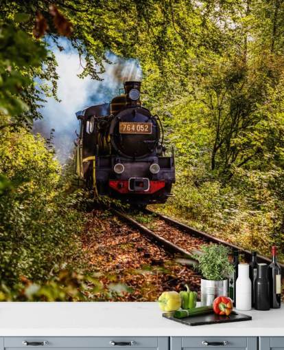 steam train going through forest wallpaper steam train going through forest wallpaper