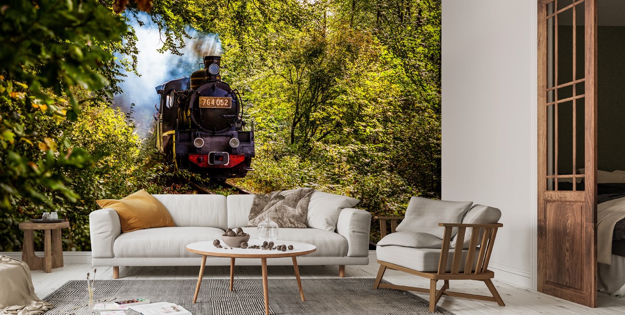 Vintage Steam Train Wallpaper | Wallsauce UK