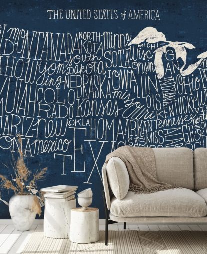 papel de parede azul escuro mapa dos eua