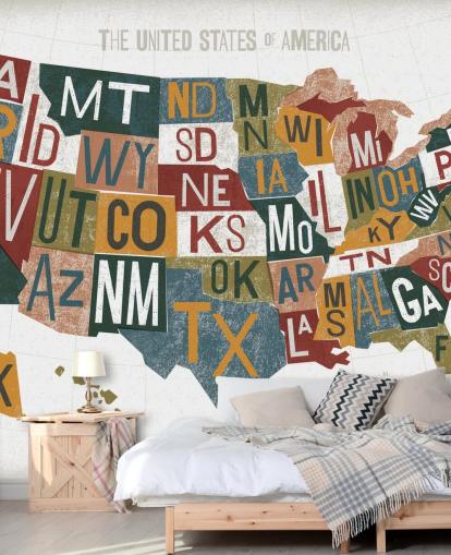 colourful USA map wallpaper colourful USA map wallpaper