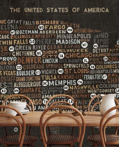 dunkle USA-Karte Tapete