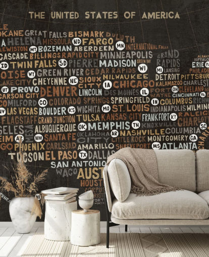 tumma USA kartta tapetti