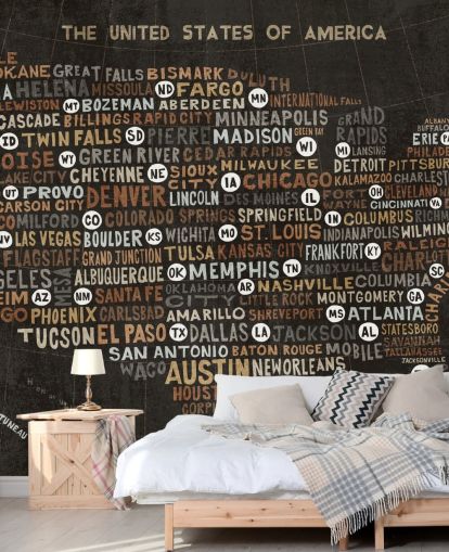 mörk USA karta tapeter