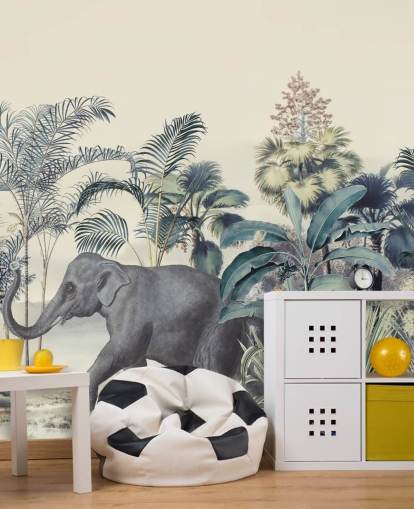 elephant in jungle wallpaper