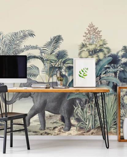 olifant in jungle behang olifant in jungle behang