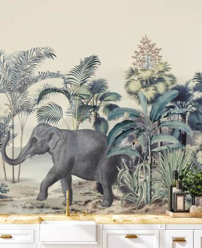 elefant i djungeln tapeter