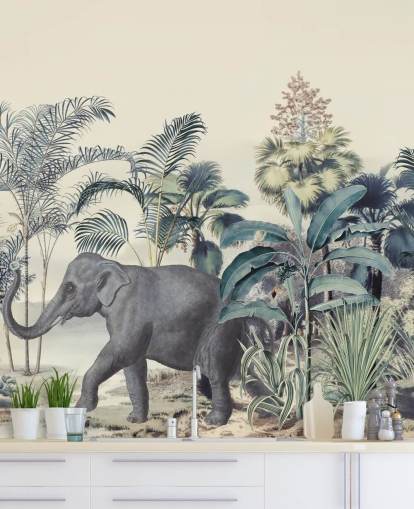 elefant i jungle tapet