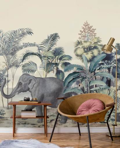 Elefant im Dschungel Tapete