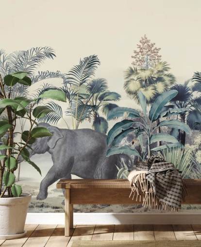 elefante na selva papel de parede