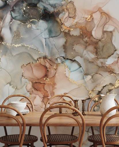 papel pintado acuarela beige y marrón