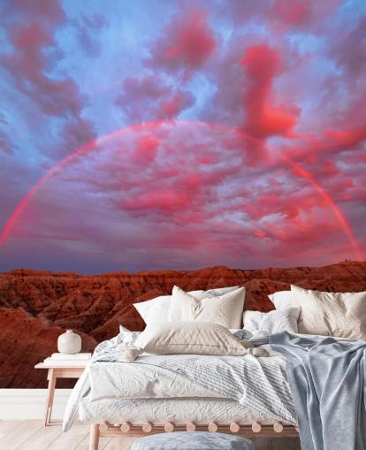 rosa Regenbogen über Rocky Mountains Tapete