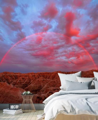 rosa Regenbogen über Rocky Mountains Tapete