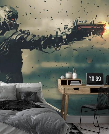 soldat de jeu dans le futur fond d'écran