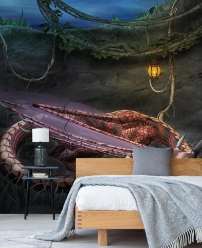 Punainen lohikäärme nukkuva taustakuva