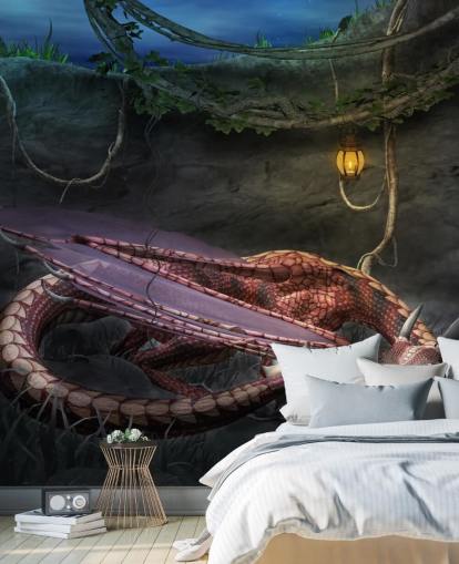 Red Dragon Sleeping Wallpaper