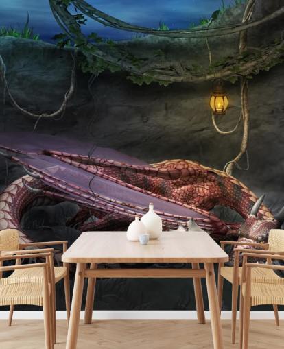 Red Dragon Sleeping Wallpaper