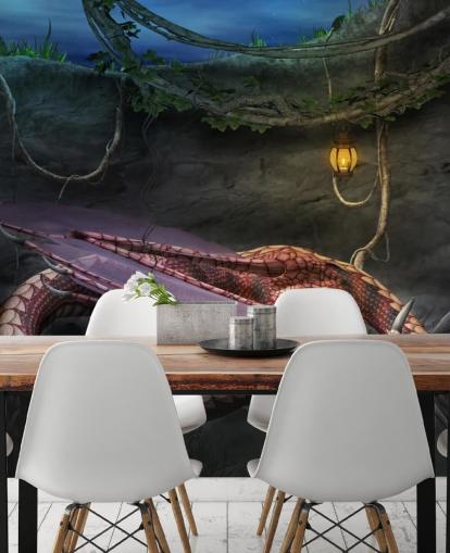 Red Dragon Sleeping Wallpaper