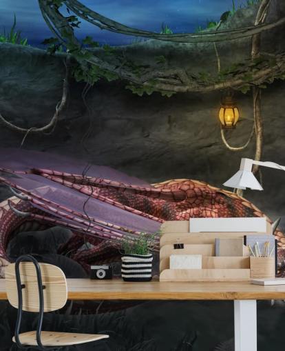 Red Dragon Slapen Behang