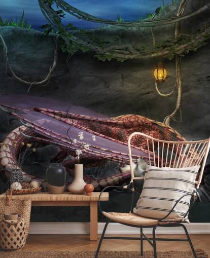 Red Dragon Sleeping Wallpaper